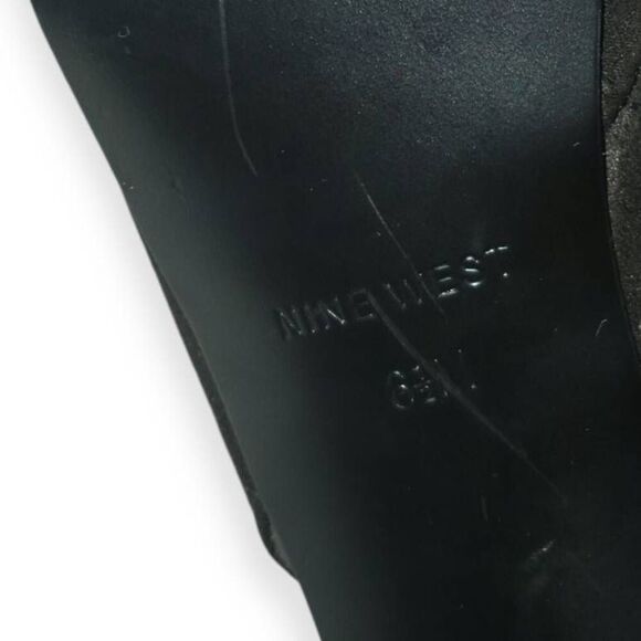 NINE WEST BLACK ANKLE STRAP PEEP TOE PLATFORM HEELS SZ.8 NWT. - Picture 8 of 8